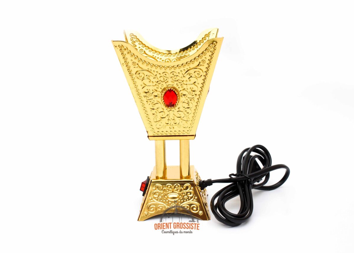 Elektrische wierookbrander, goud patroon (Verkocht per 6)