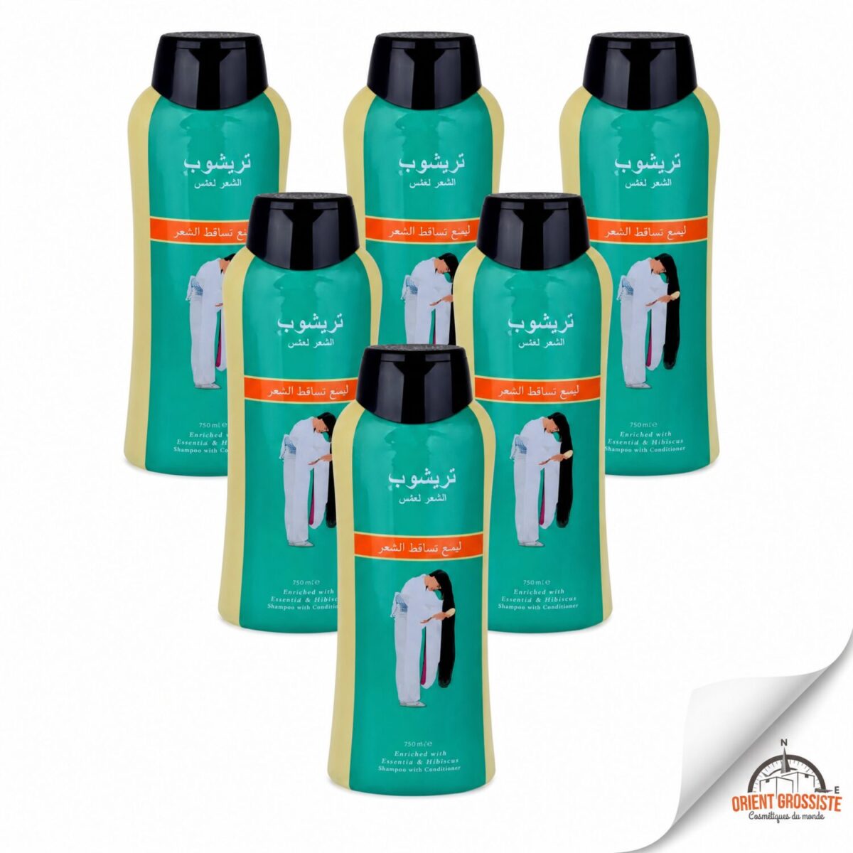Shampoing Trichup aux plantes en gros, lot de 6 flacons de 750 ml