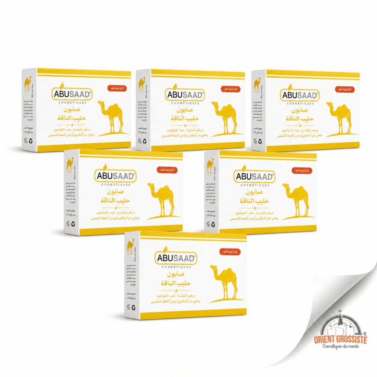 Savon au lait de chamelle en gros, lot de 6 savons Abusaad