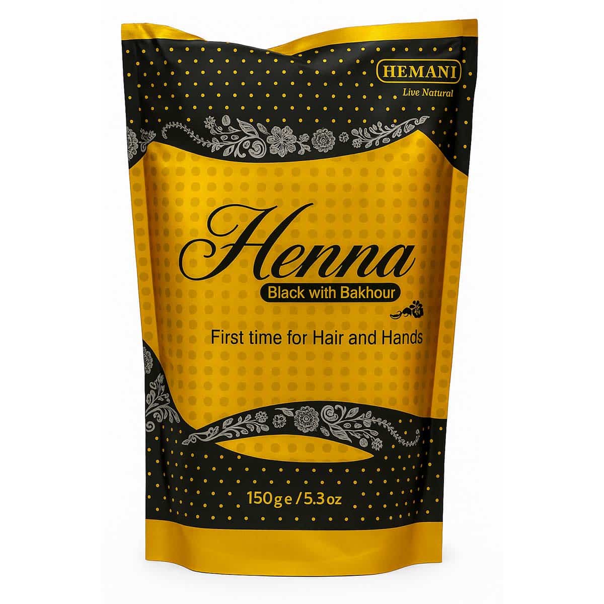 Henné en poudre noir au bakhour - Hemani - Lot de 6 pièces