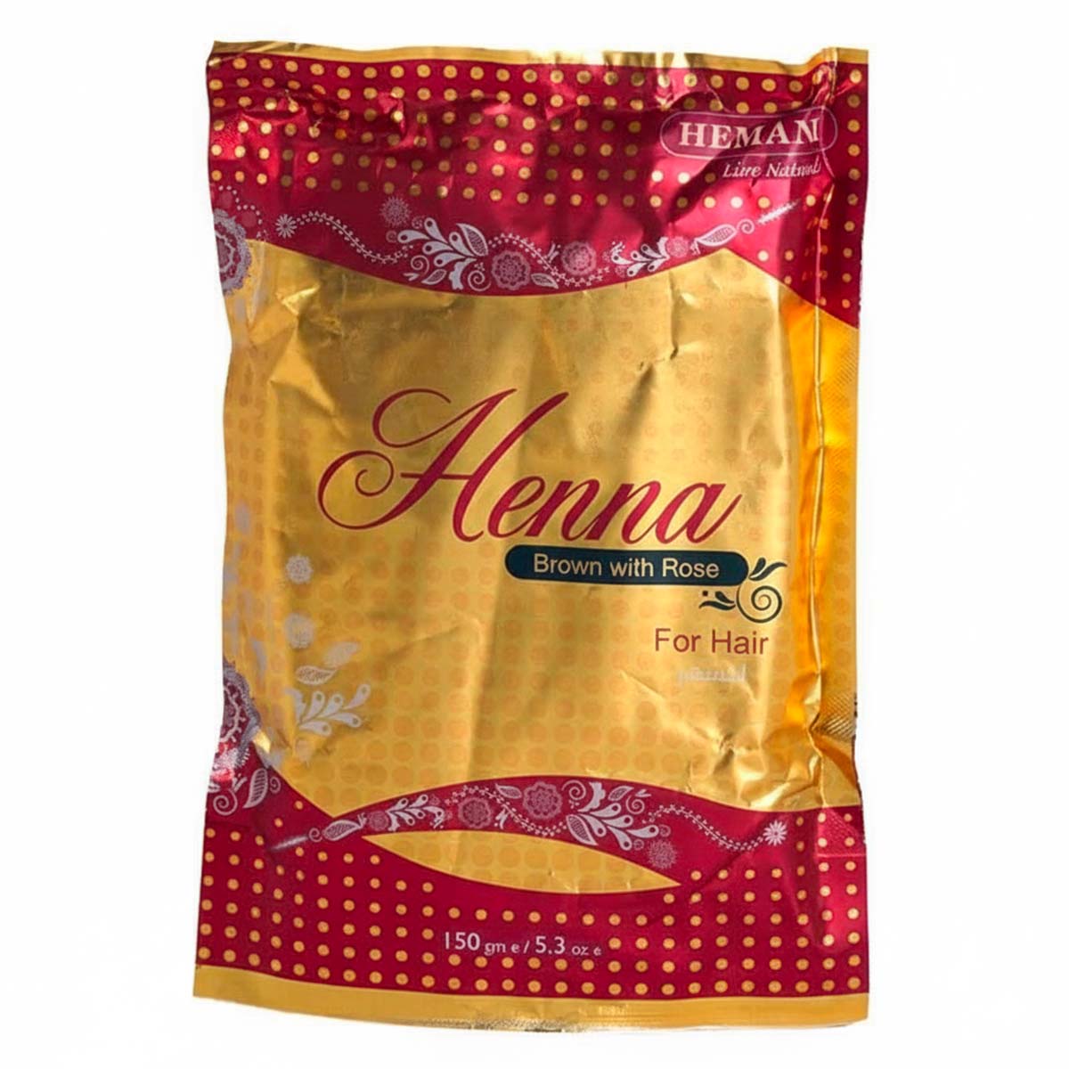 Henné en poudre marron à la rose - Hemani - Lot de 6 pièces