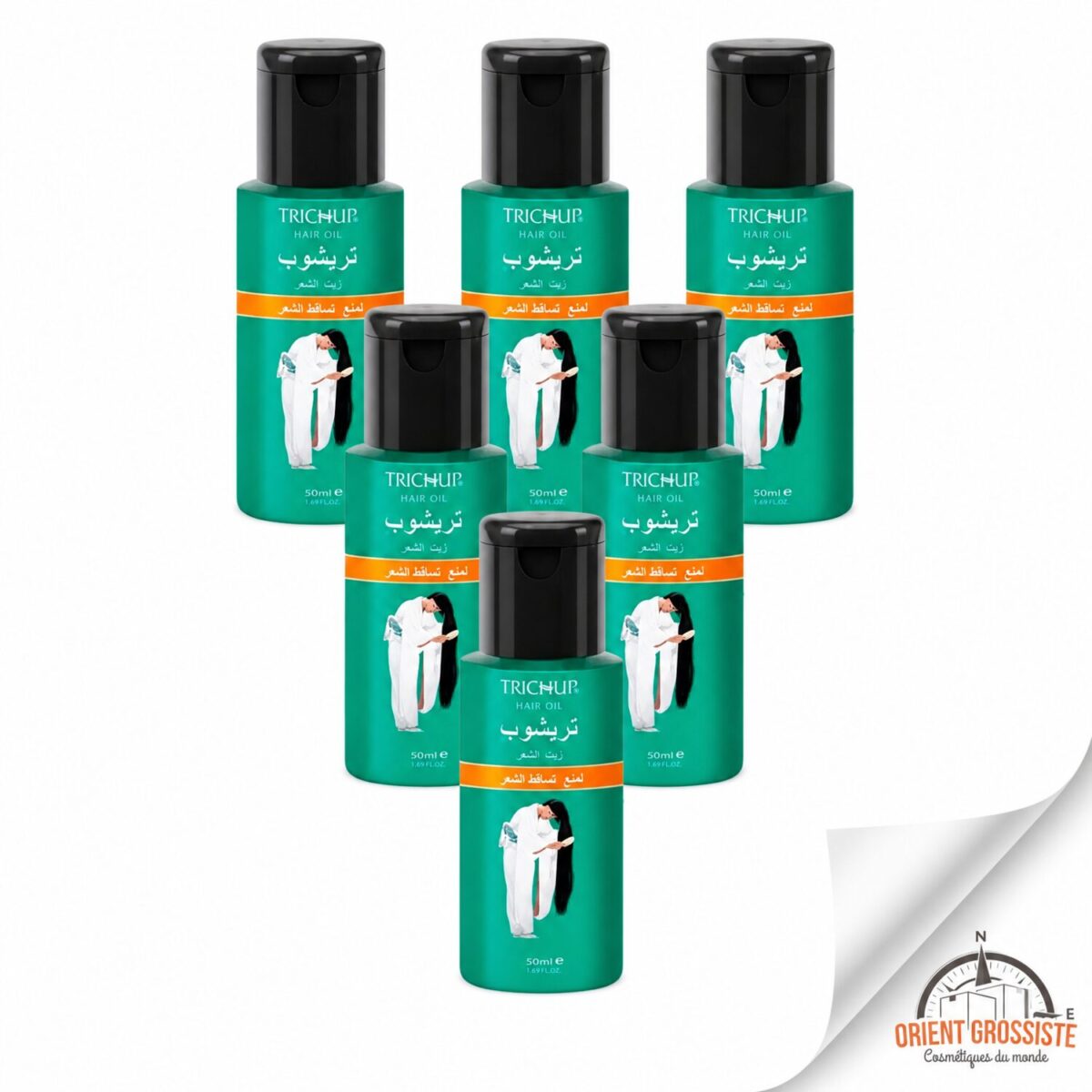 Huile capillaire Trichup en gros, lot de 6 flacons de 50 ml