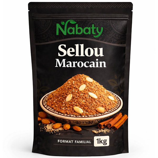 Sellou marroquí al por mayor - bolsa familiar de 1 kilo
