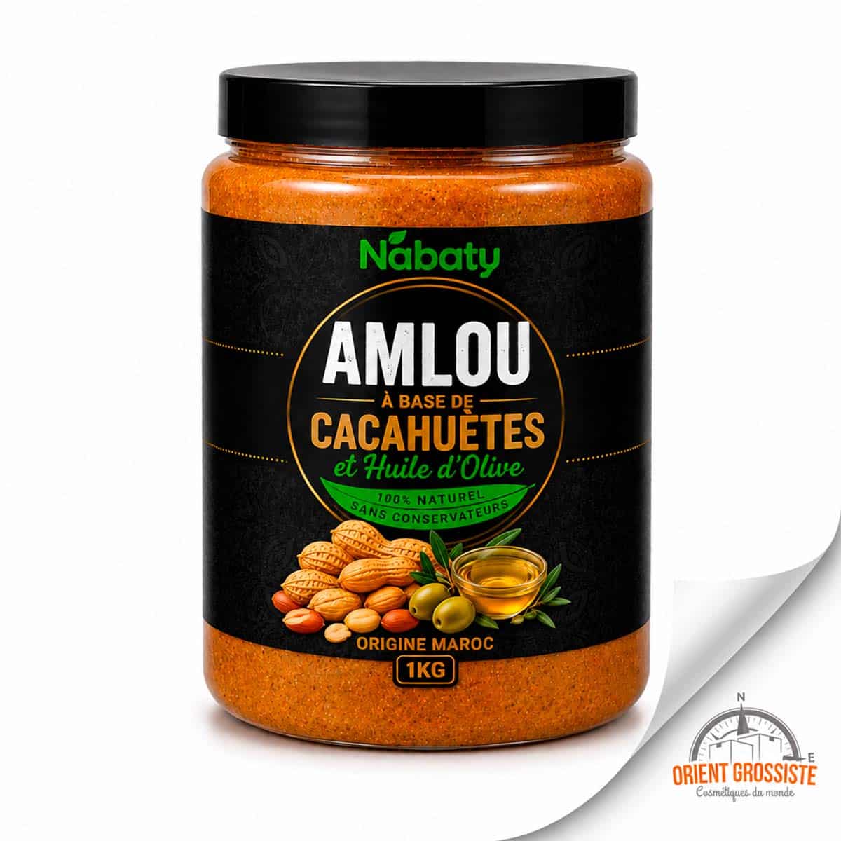 Amlou cacahuète huile d'olive en gros – Pot de 1 kg