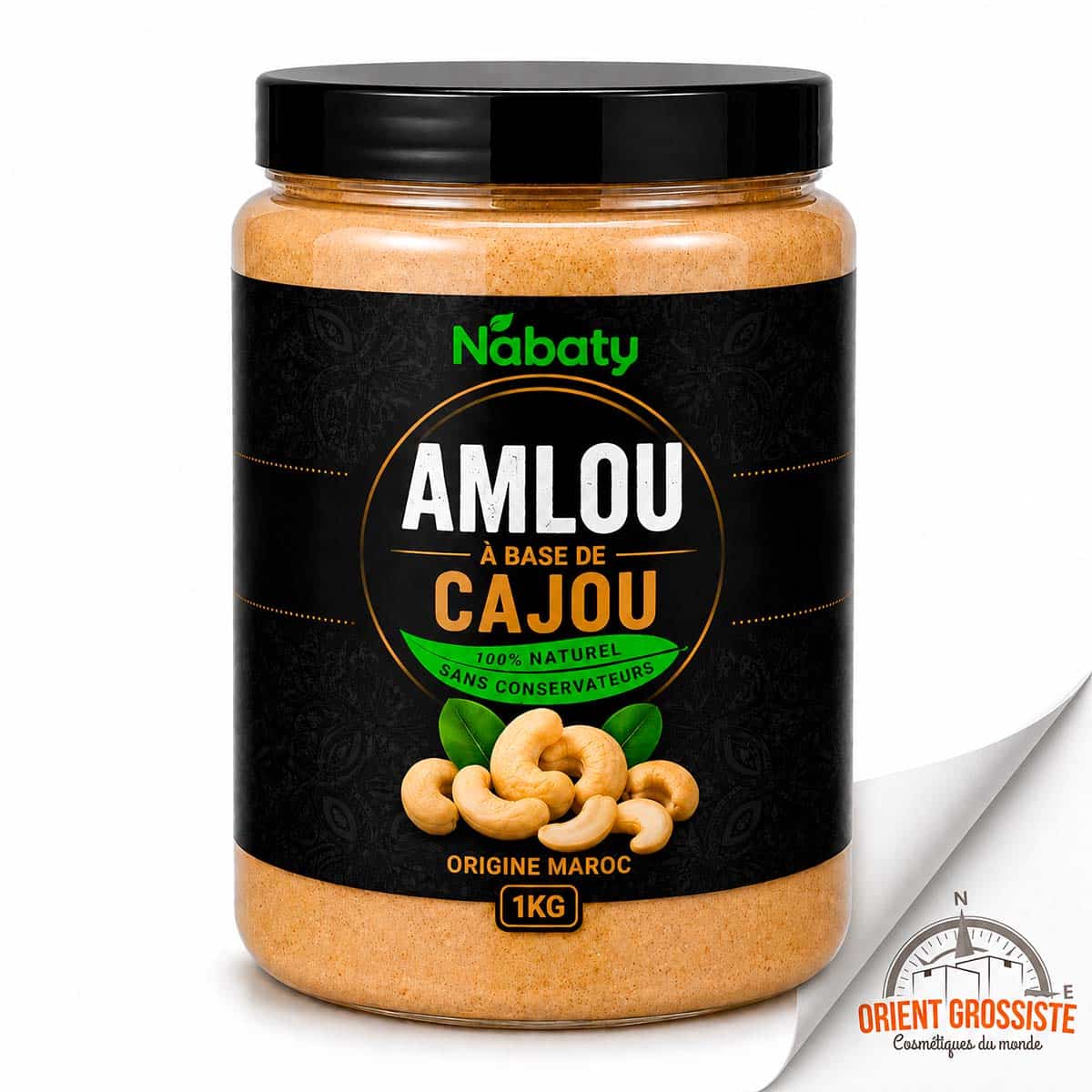 Amlou noix de cajou en gros - Pot de 1 kg