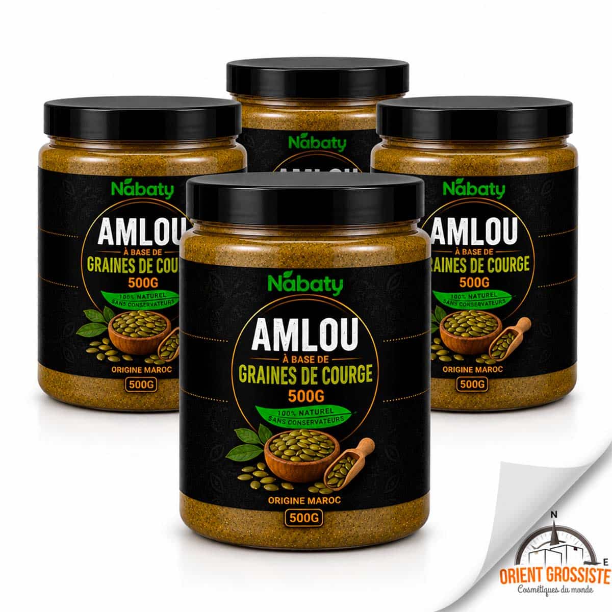 Amlou aux Graines de Courge - 500g - Lot de 4 pots