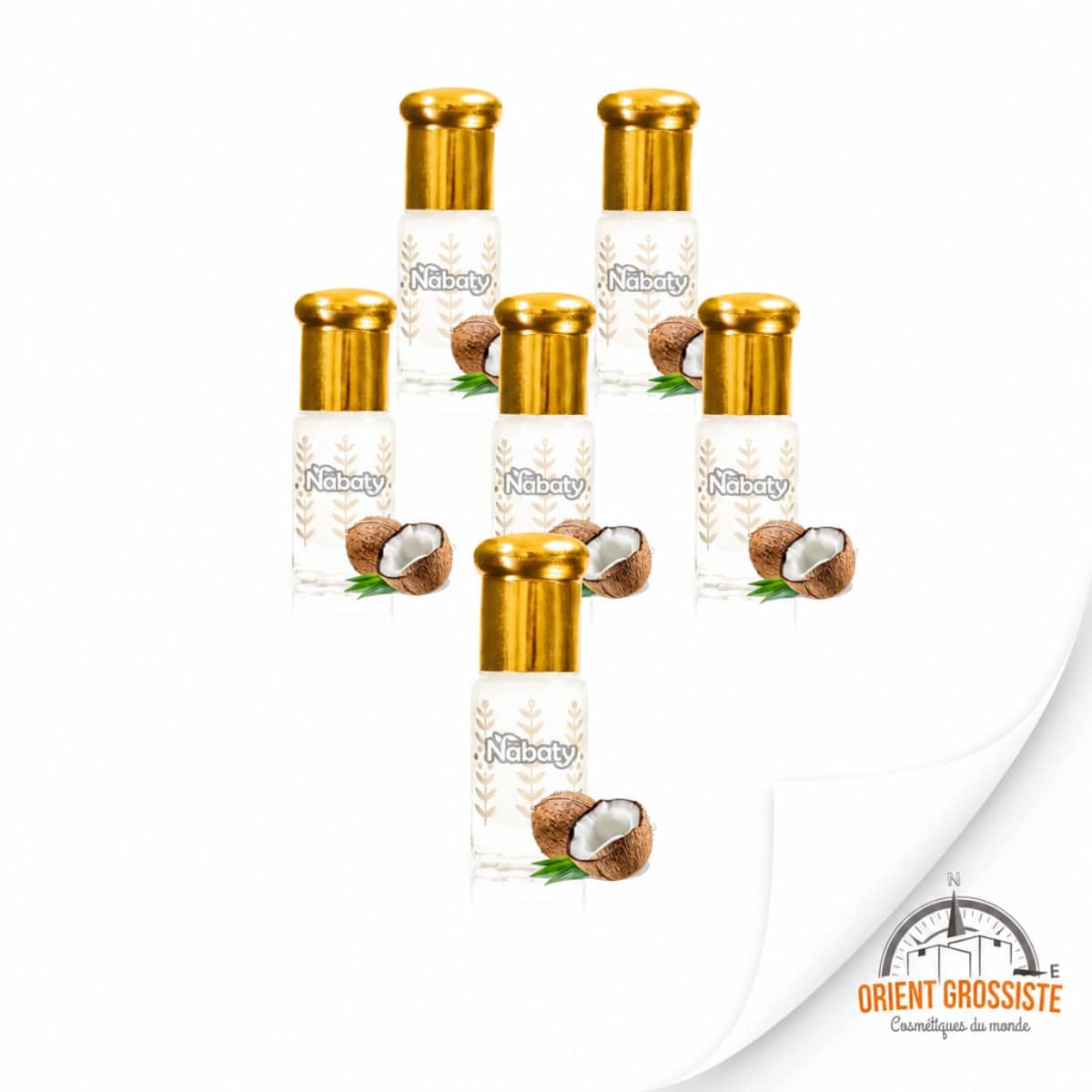Kokos-Moschus – 6er-Set mit Flakons à 3 ml, 6 ml und 12 ml – Alkoholfrei