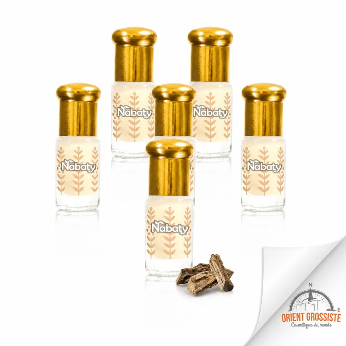 Musc Oud - Lot de 6 flacons 3 ml, 6 ml, 12 ml - Sans alcool