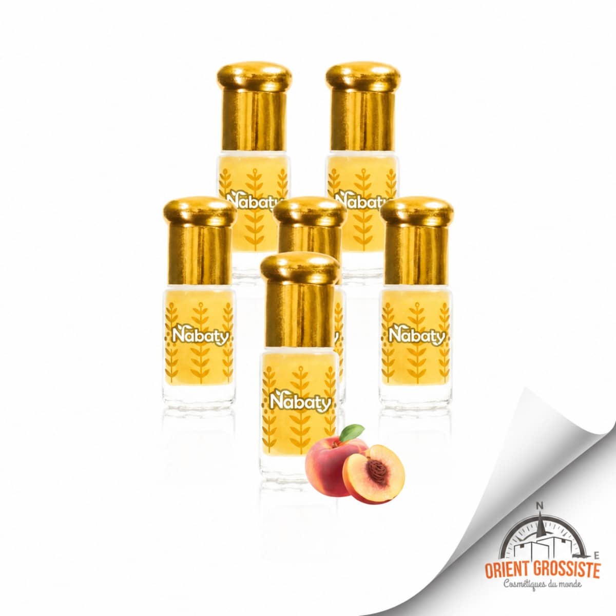Moscone alla pesca - Confezione da 6 flaconi da 3 ml, 6 ml, 12 ml - Senza alcool