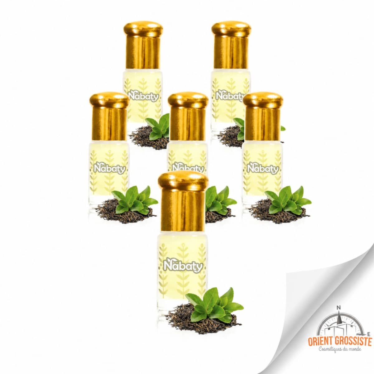Moschus-Grüntee – 6er-Set mit Flakons à 3 ml, 6 ml, 12 ml – Alkoholfrei