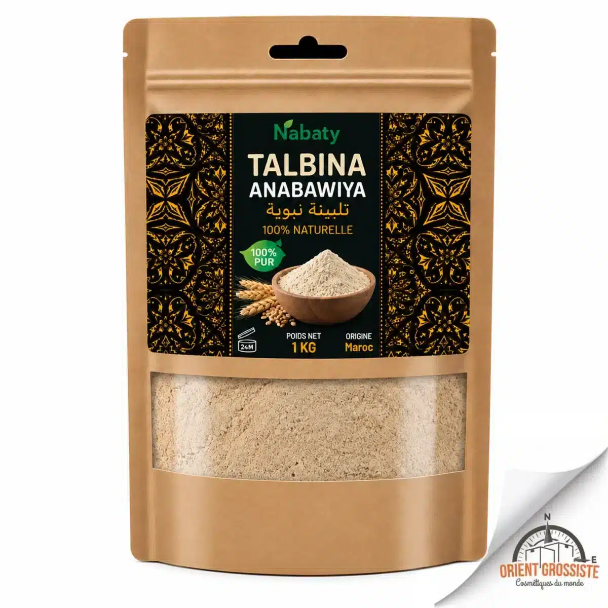 Sachet de 1 kg de talbina anabawiya Nabaty, vendu en gros